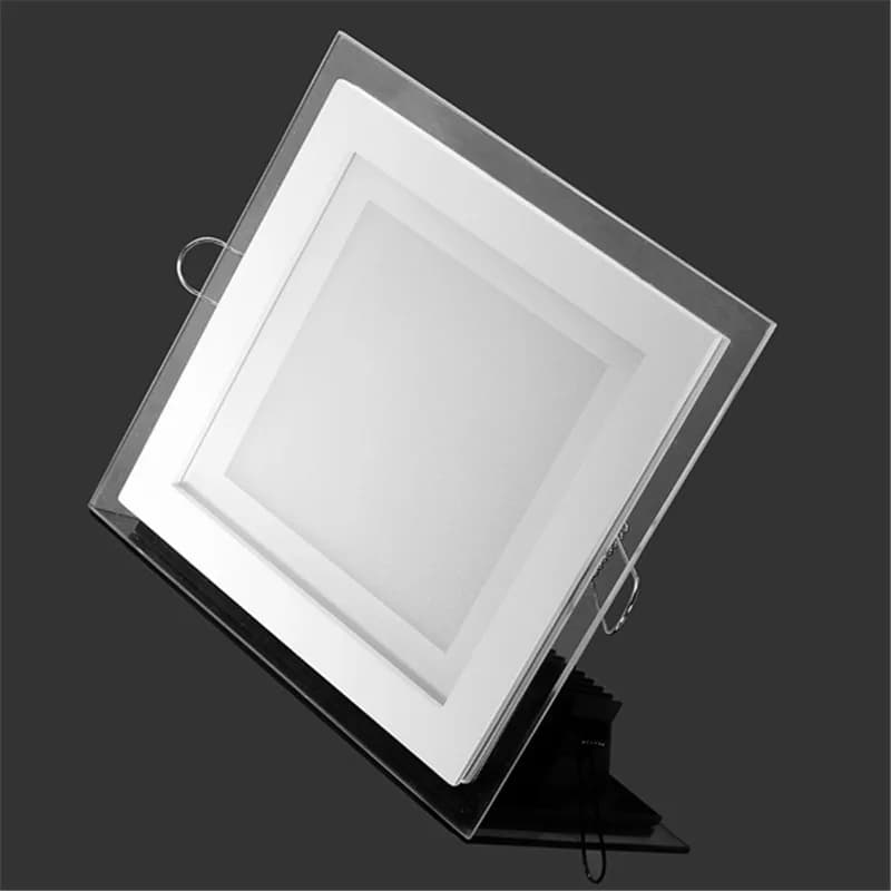 18 watts LED panneau Downlight carré panneau de verre lumières haute luminosité plafond encastré lam