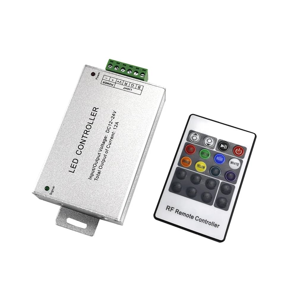 LED de contrôle DC12-24V 12A 20 touches LED sans fil RF contrôleur LED RGB couleur télécommande pour