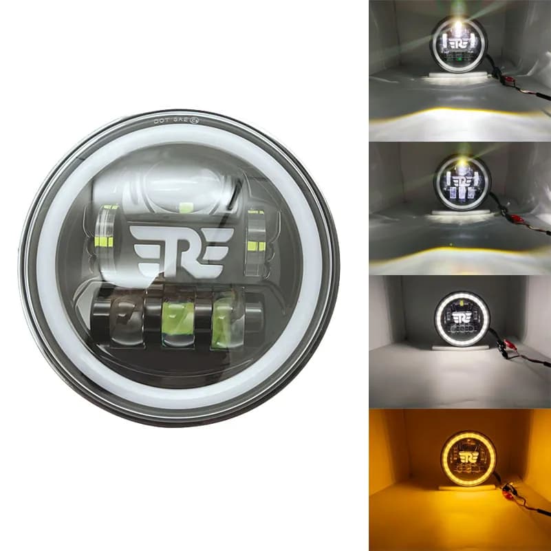 Phare de Moto Led de 7 pouces Phare Farol Moto phare pour Royal Enfield himalayen 400 411 650 350 ca