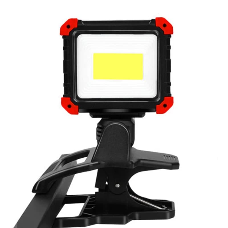 Lampe de travail rechargeable à LED 270 ° Lampe de travail à Clip magnétique COB, Super brillante,