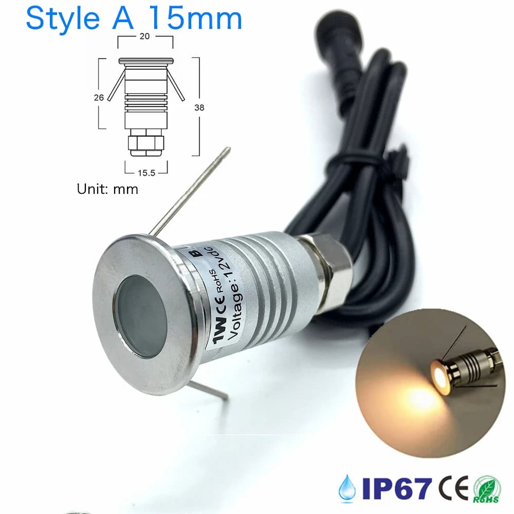 Spot lumineux LED encastrable pour l'extérieur, imperméable conforme à la norme IP67, éclairage d'ex