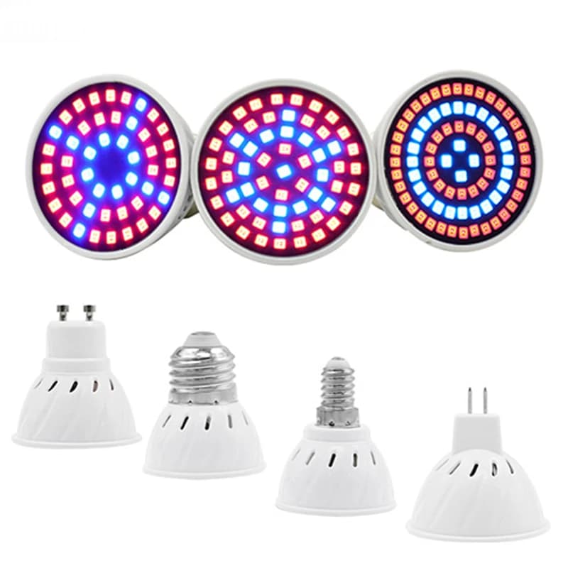 Fitolampy – lampe horticole de culture intérieure, GU10, E14, E27, MR16, 28W, 220/110V, spectre comp
