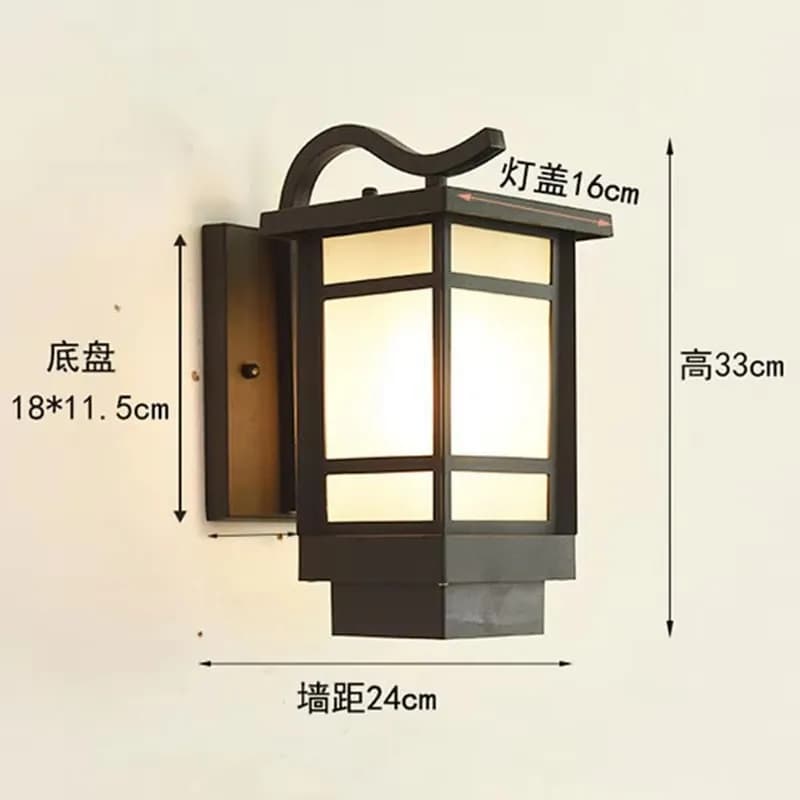 Applique extérieure, balcon étanche, couloir, lampe d'allée, porte de cour de villa, mur extérieur,