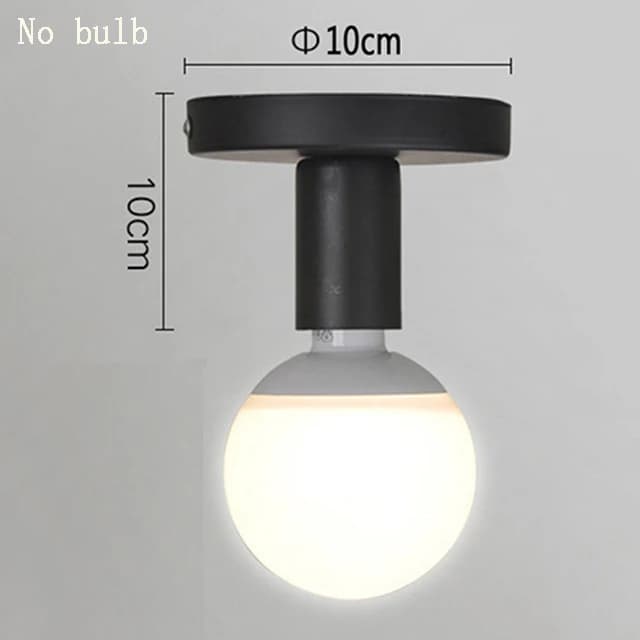 Base de lampe moderne noire E27, style nordique rétro en fer, décor pour salon, chambre à coucher, s