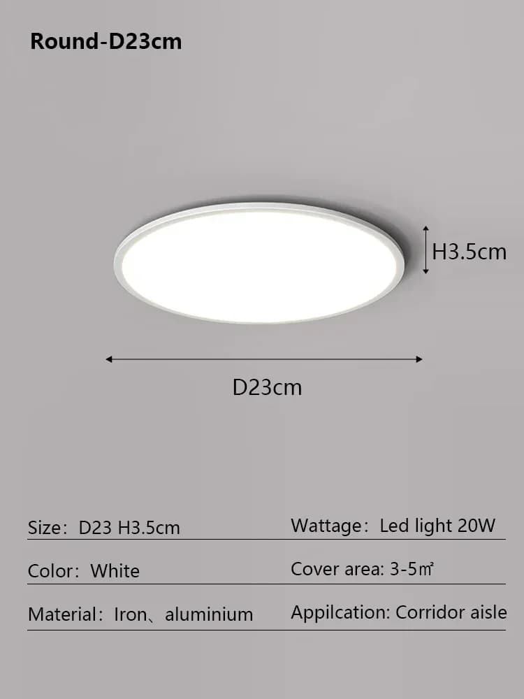 Plafonnier LED rond ultra fin minimaliste moderne, chambre à coucher, salle d'étude, plafonniers à i