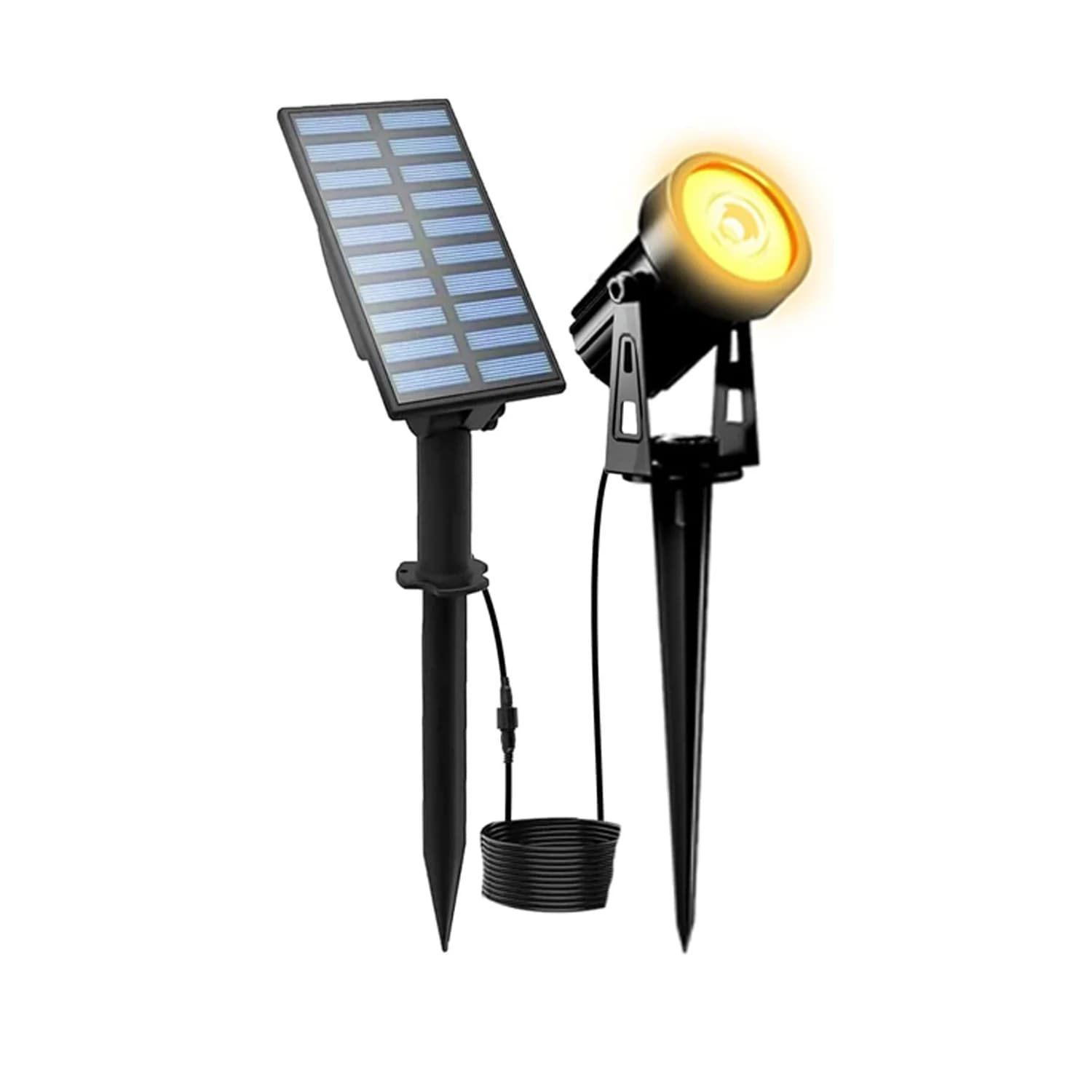 Lampe solaire extérieure à 1/2/4/6 LED, IP65, 3000K, pour jardin, paysage, allée, mur, décoration d'