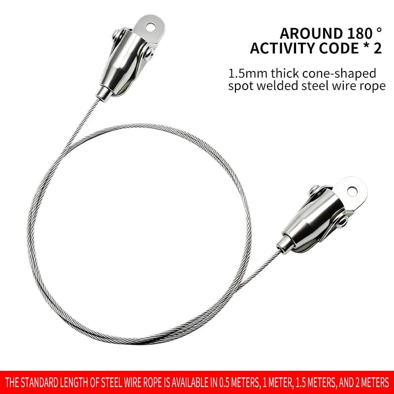 Kit de suspension à câble en acier réglable 4 pièces, câble en acier inoxydable de 1,5 mm pour suspe