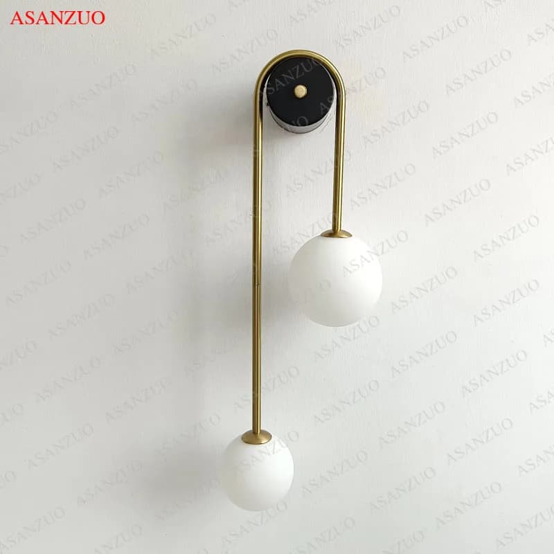 ASANZUO boule de verre abat-jour applique or décor à la maison salon chambre applique murale verre é