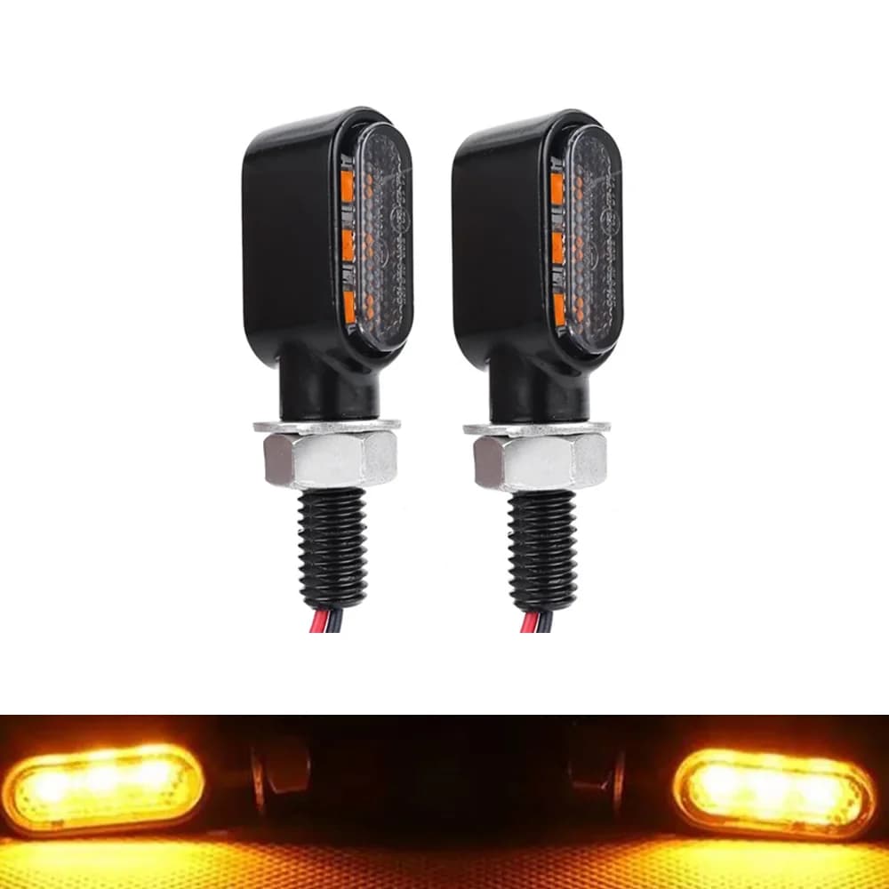 Mini clignotant LED pour moto, lampe, clignotant, super lumineux, ambre, universel