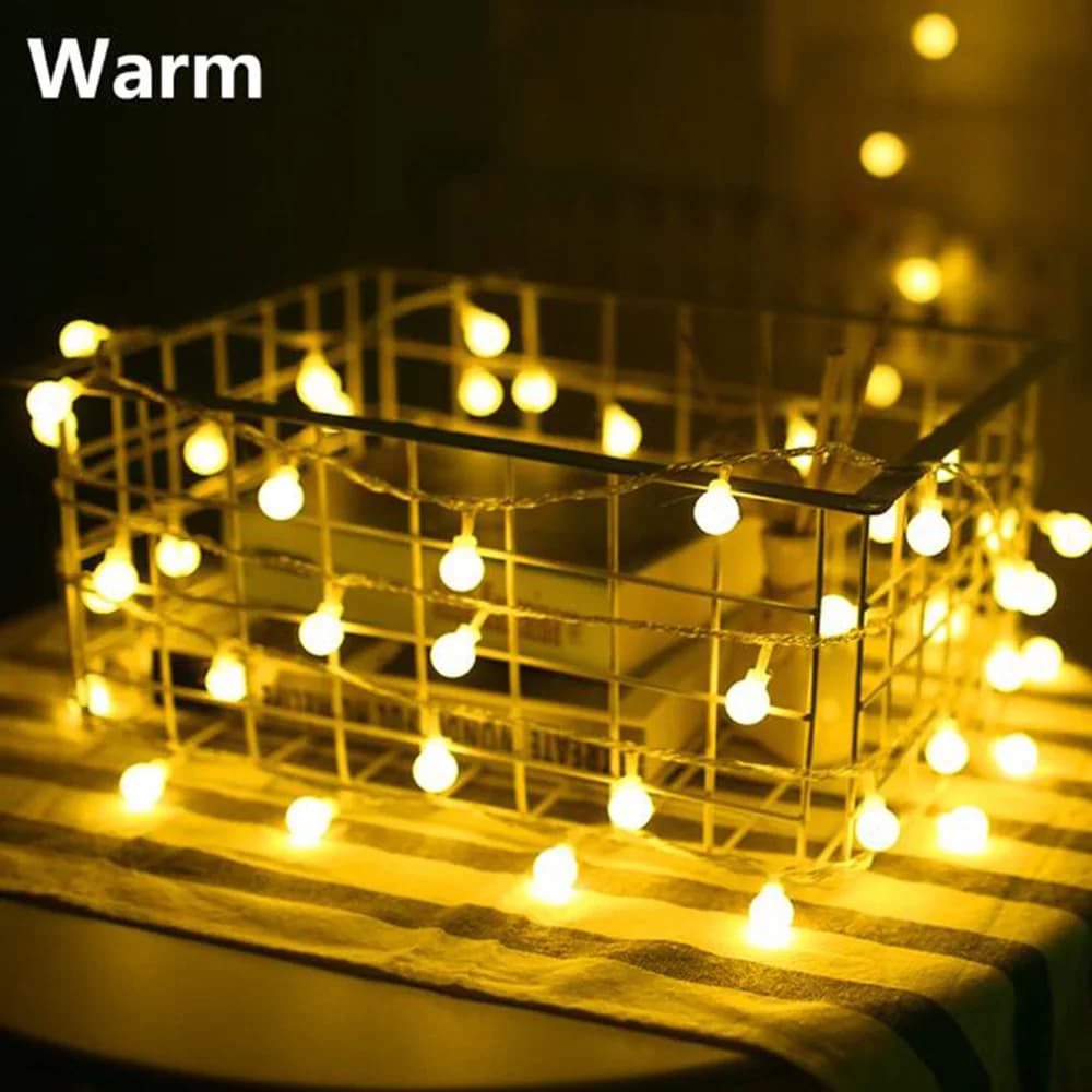 USB/alimentation par batterie LED boule guirlande lumières fée chaîne étanche lampe extérieure noël