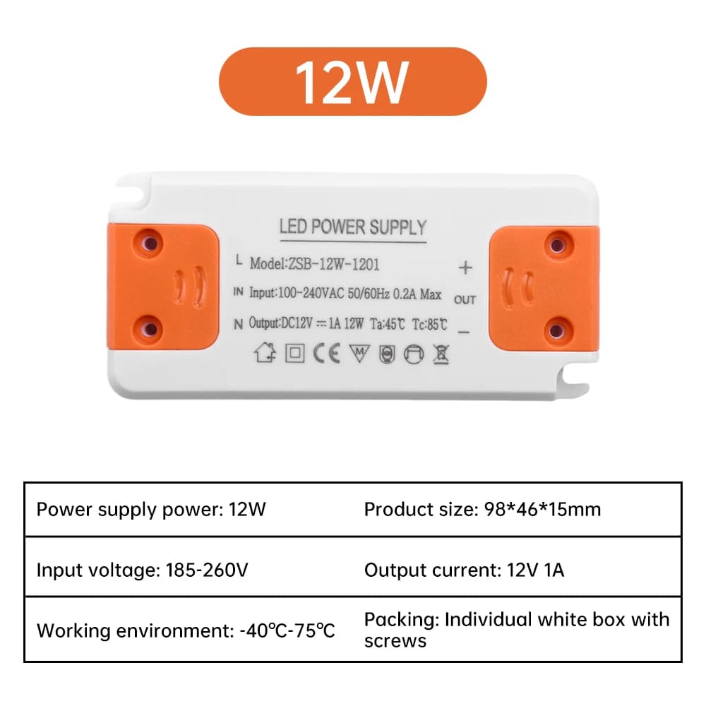Ballast de Pilote LED AC110V 220V à DC 12V, Onduleur Buck Sochi, Tension Constante, Courant Constant