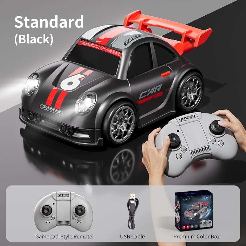 Mini voiture C6 avec lumières à double mode, fonction de démonstration sonore, caméra, contrôle de l