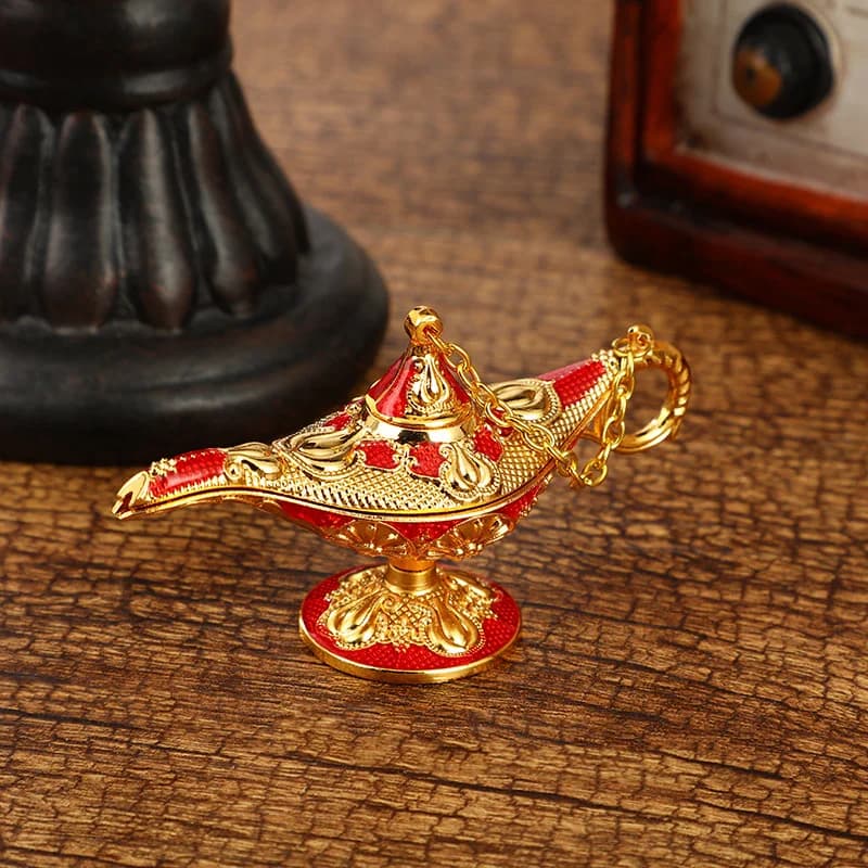 Aladdin lampe décoration européenne Vintage décoration de la maison artisanat en métal dieu lampe so