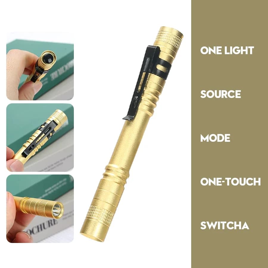 Lampe de poche LED stylo lumière Mini Portable 1000 lumens 1 Mode de commutation lampe de poche LED