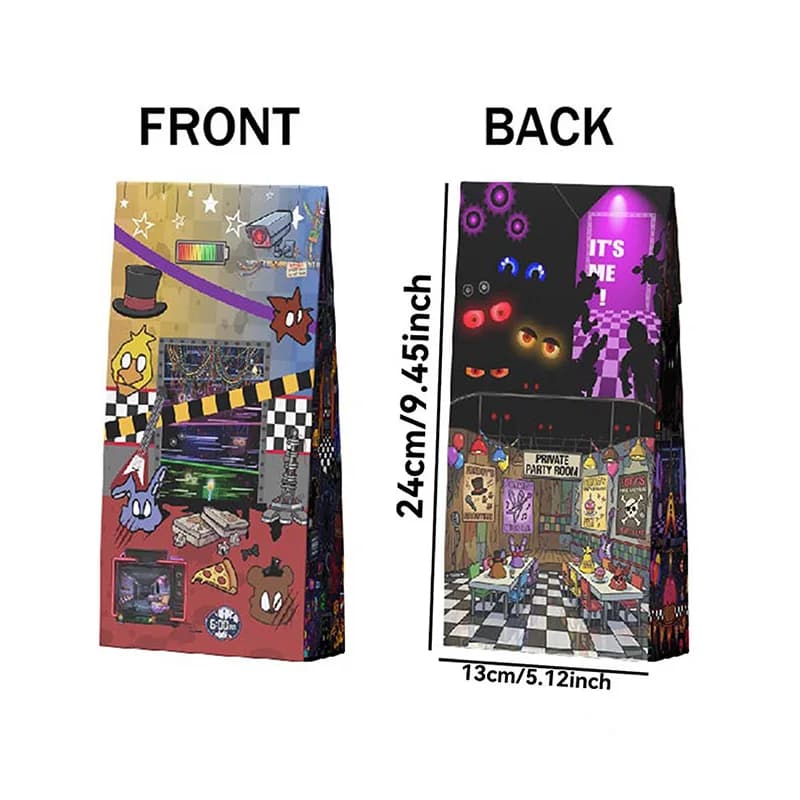 Sac cadeau Five Nights at Freddy's FNAF, sac en papier jetable, qualité supérieure, ensemble spécial