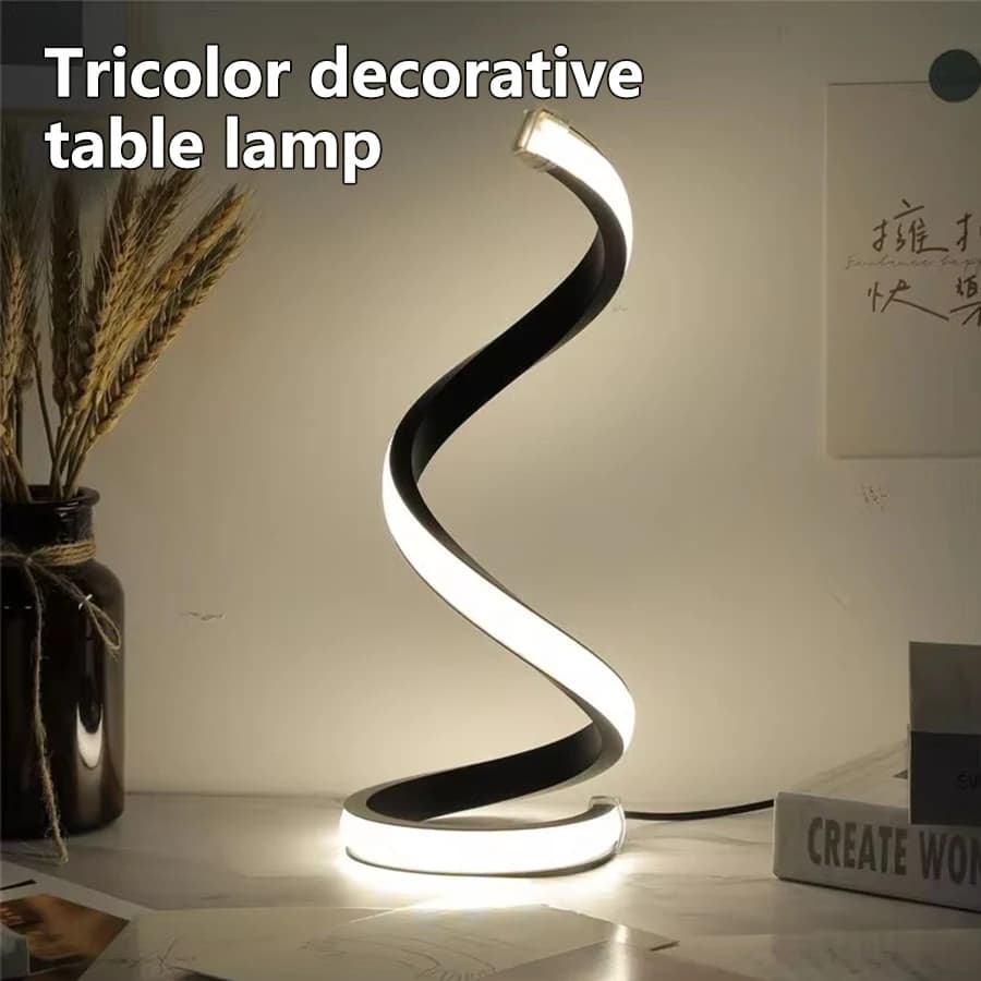 LED veilleuse moderne Dimmable spirale lampe de Table chambre lampes de chevet veilleuses pour salon