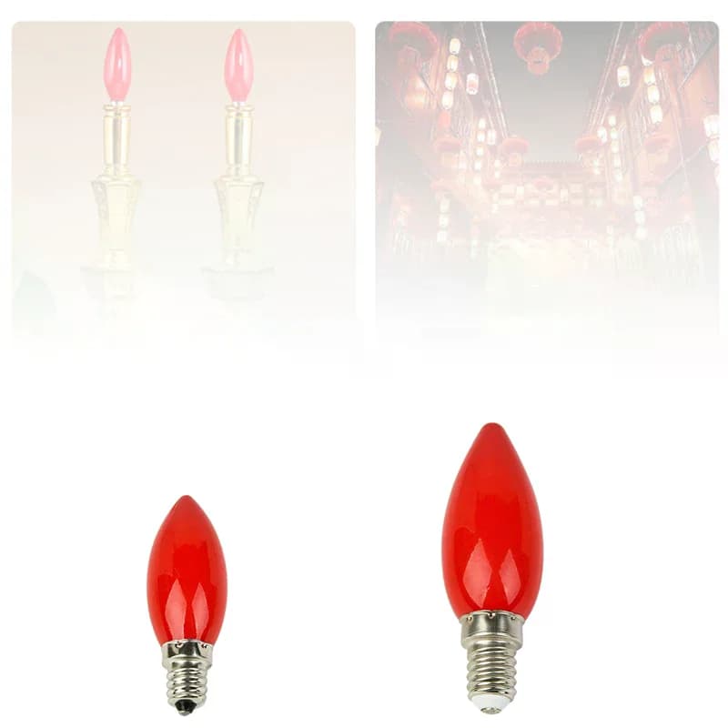 Ampoule d'autel LED E12/E14, bougie rouge, lampe de bouddha, lampe décorative en perles de bouddha