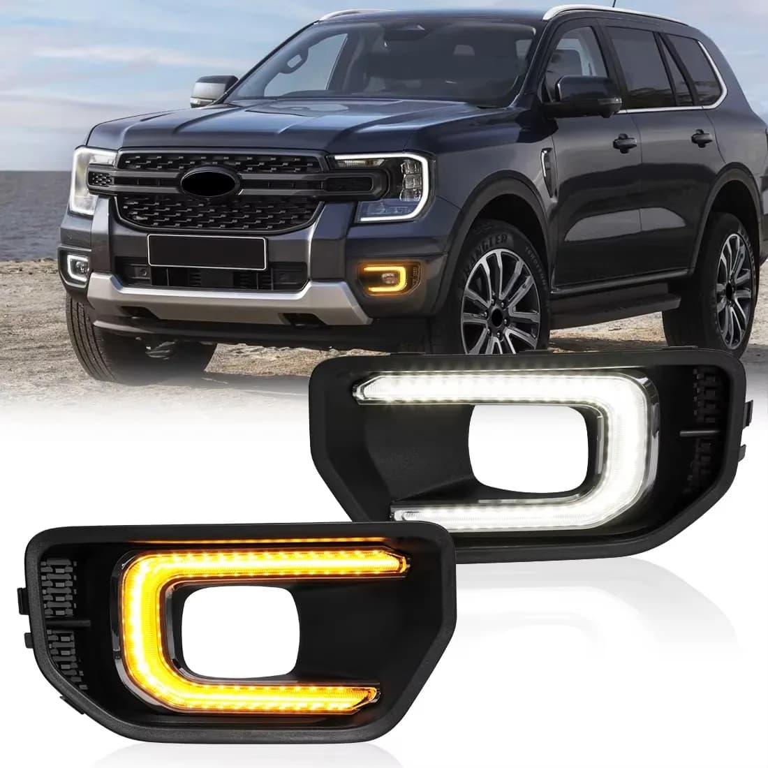 Pour Ford Ranger T9 XL XLT Tremor Wildtrak 2022 2023 2024 LED feux diurnes DRL clignotants feux diur