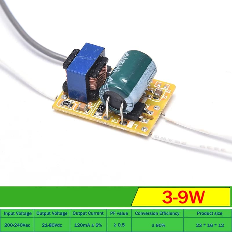 Pilote LED à Courant Constant, Alimentation pour Pilote, 120mA-300mA 3-9w 5-18w 8-25w 18-36w 36-50w