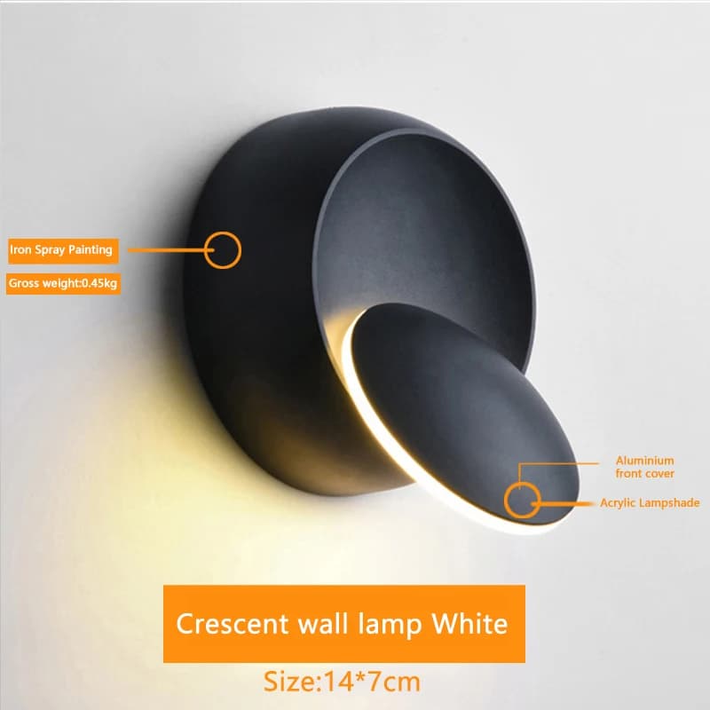 LED applique moderne 5W 350 degrés rotatif applique pour escaliers salon chambre applique murale bur