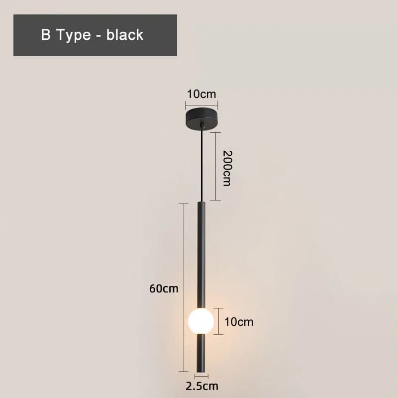 Moderne LED Pendentif Lumières Blanc/Noir Lampes Suspendues Pour Bar Restaurant Chambre Chevet Salon