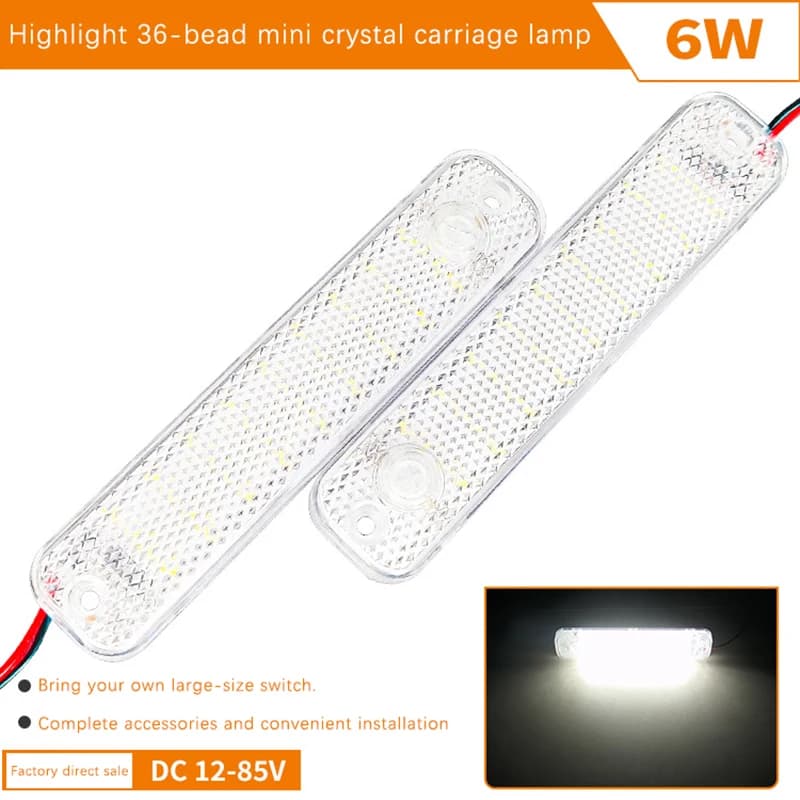 Plafonnier LED avantavec interrupteur, intérieur de camion, lecture de nuit, intérieur de voiture, 3