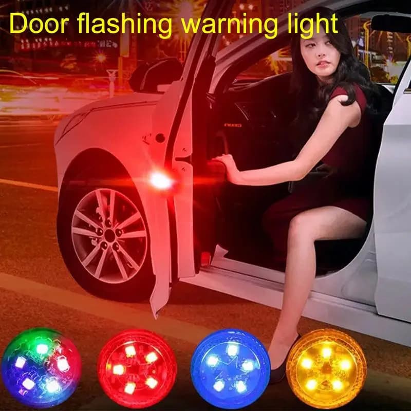 Lumière Led d'avertissement de sécurité pour porte de voiture, lampe à capteur sans fil pour Anti-Co