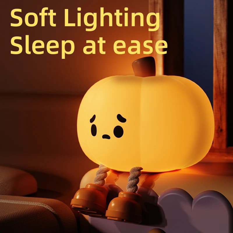 Halloween Led veilleuse Silicone lampe de Table champignon citrouille fantôme mignon dessin animé en