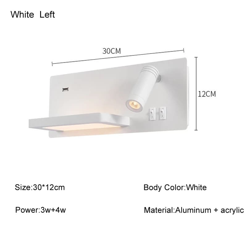 Lampes murales LED modernes chambre lecture créative USB Rechargeable éclairage multi fonctionnel De