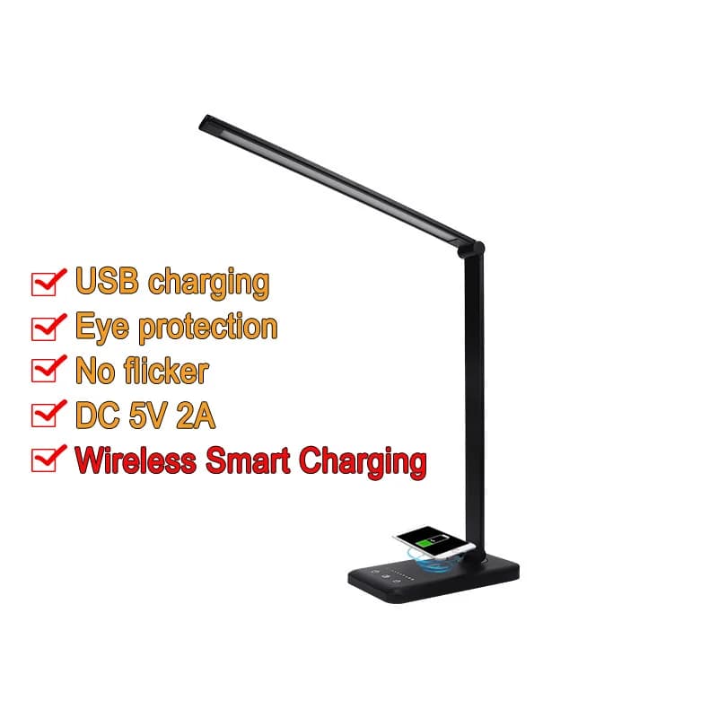 Lampe Led intelligente avec chargeur Usb, Table pliante tactile, batterie Portable, bureau de travai
