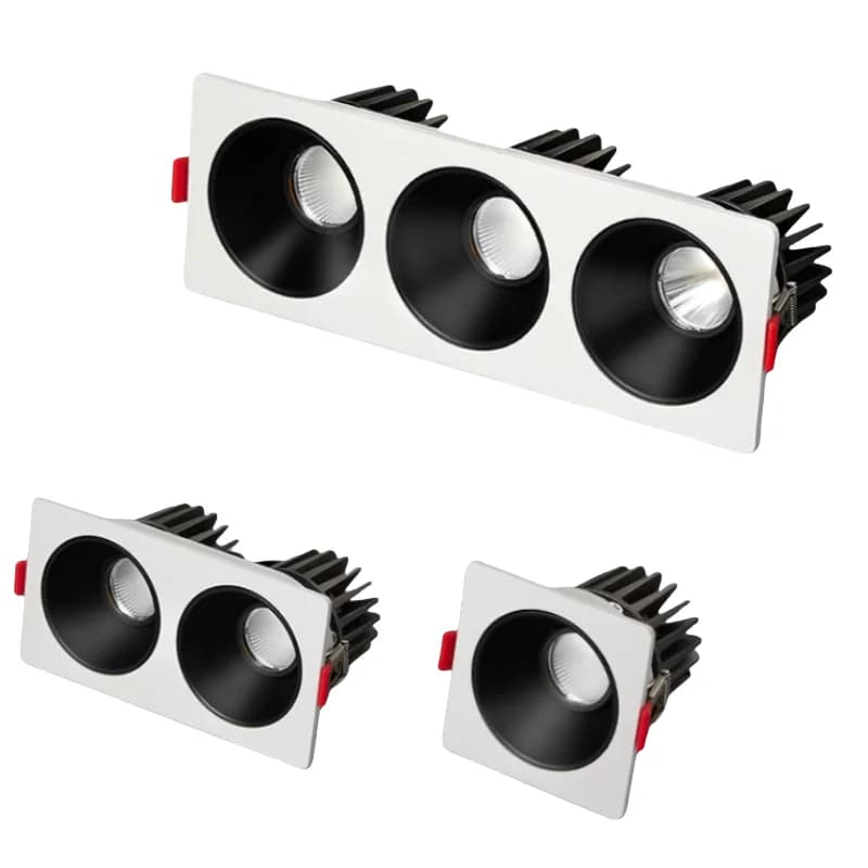 Dimmable LED COB projecteur plafonnier AC85-265V 10W 15W 20W 30W 40W 60W aluminium encastré Downligh