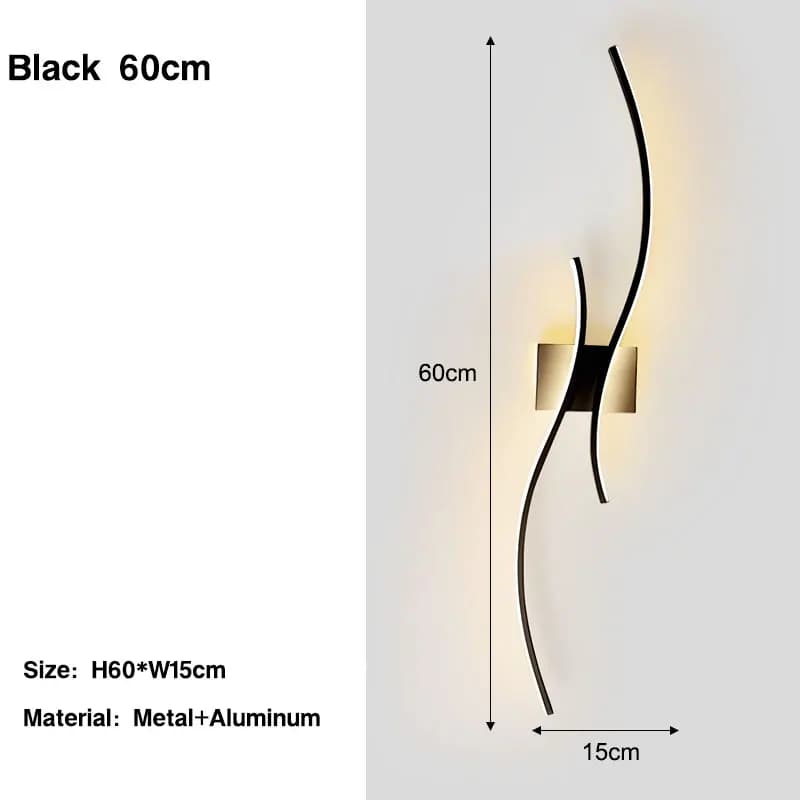 Lampes murales LED d'intérieur pour chevet chambre à coucher en aluminium nordique mur LED lumières