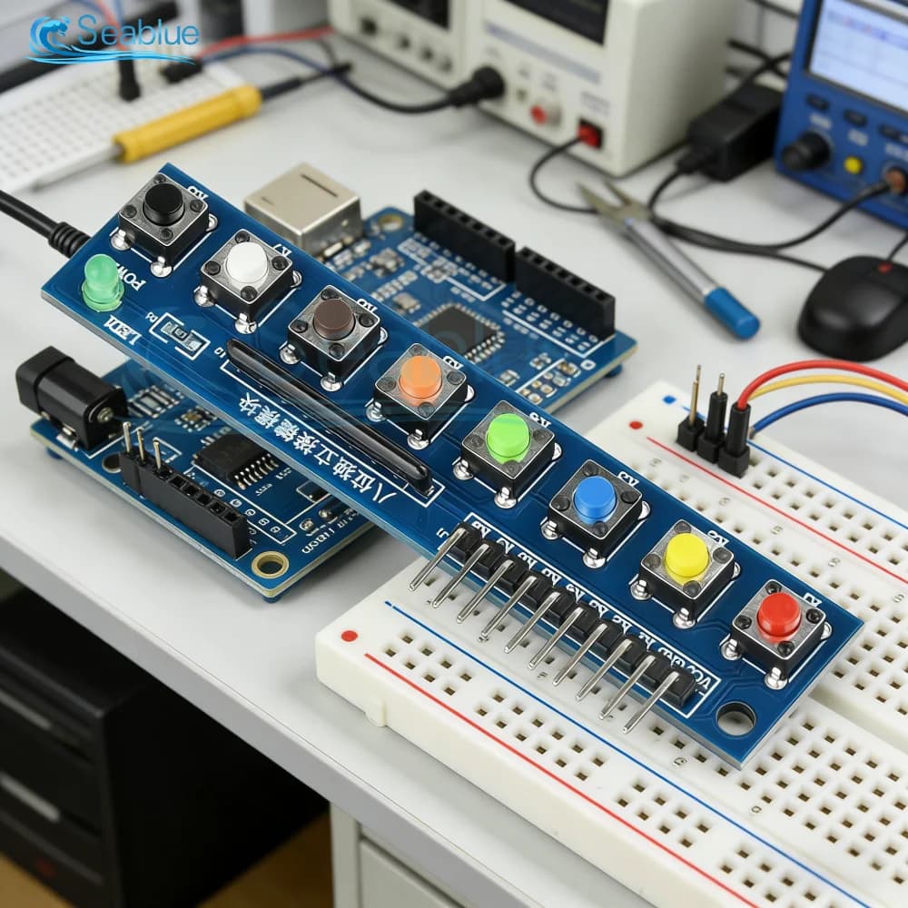 Module de boutons tactiles à 8 canaux, 3.3-5V, résistances pull-up intégrées, indicateur d'alimentat
