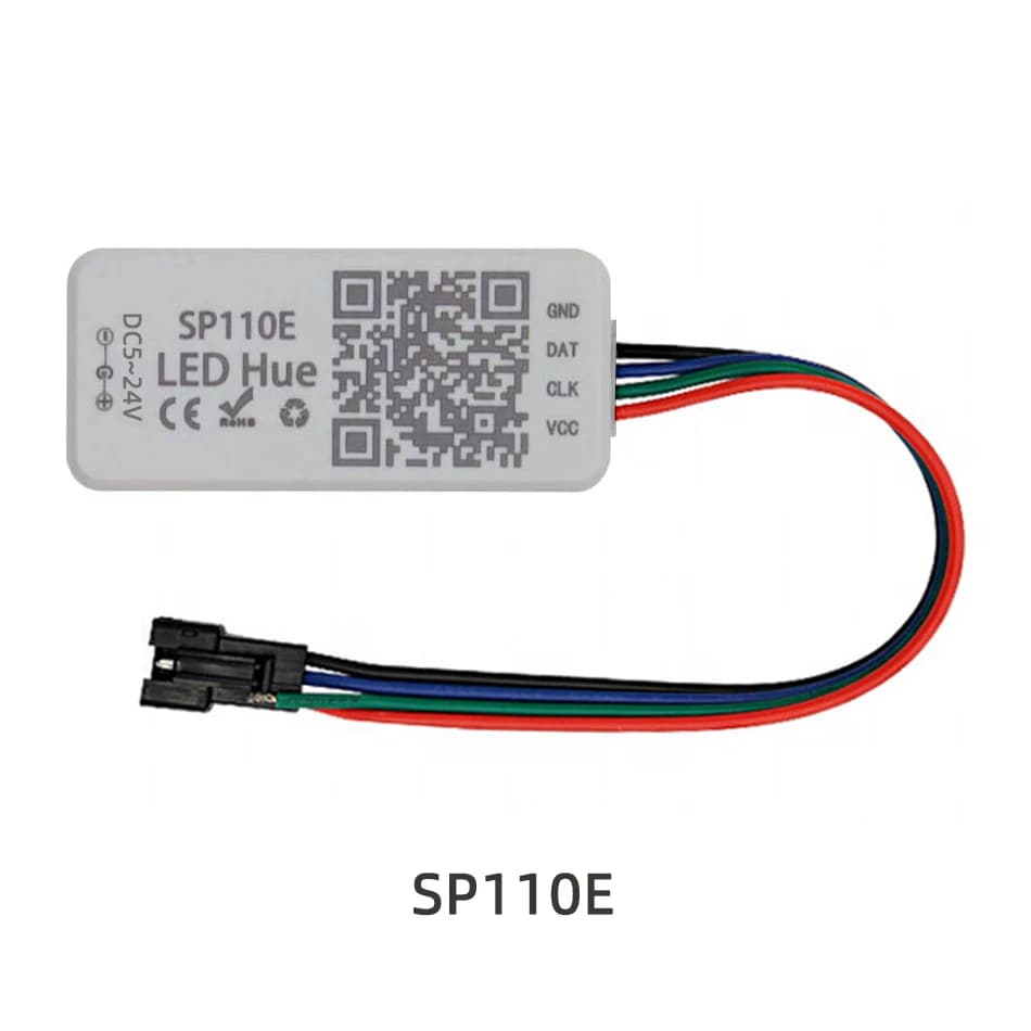 SP110E RGB contrôleur Bluetooth application intelligente 5V 12V 24V 1024 Pixel pour WS2811 WS2812B A