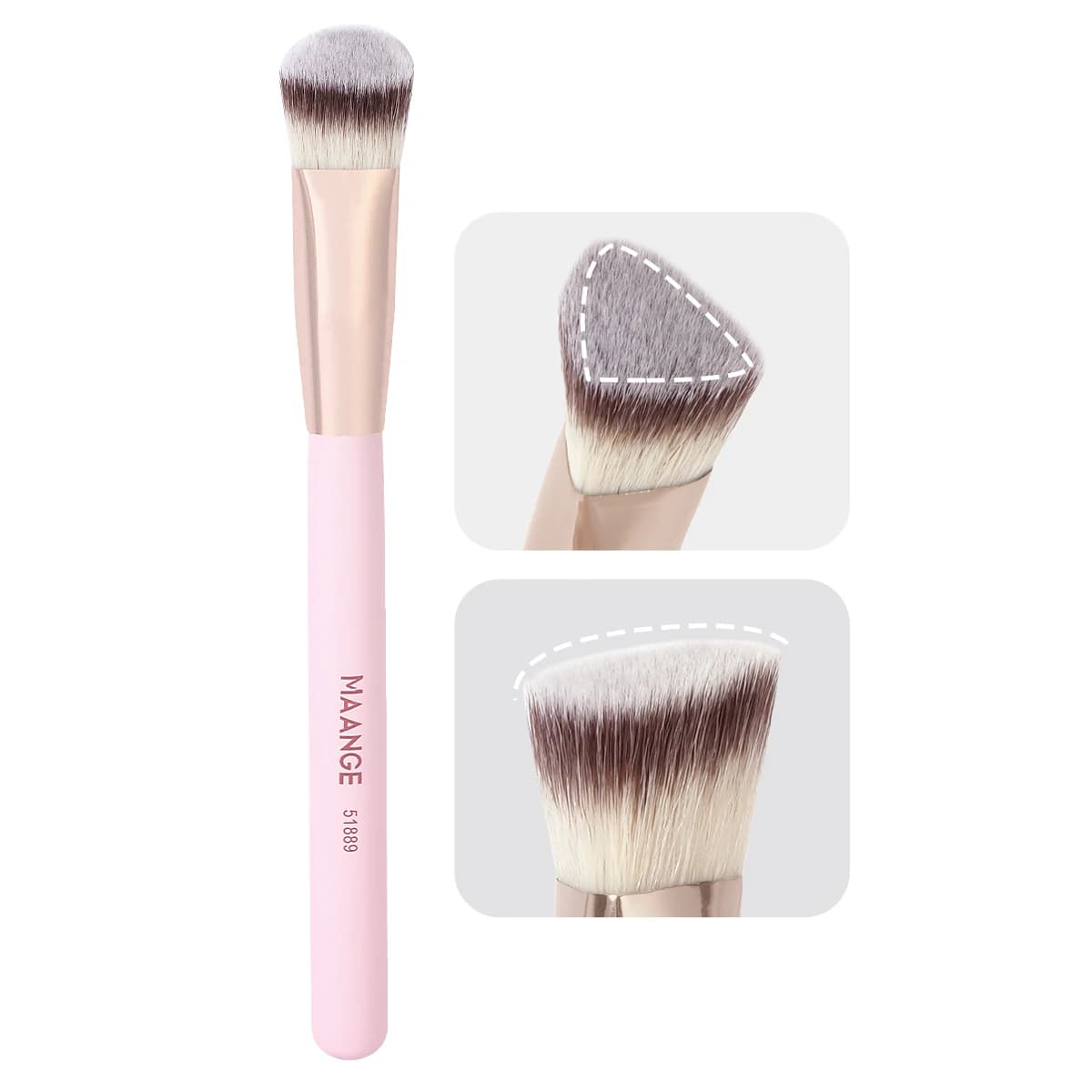 MAANGE-Pinceau de maquillage sous les yeux, brosse triangulaire pour fond de teint, mélange de crème