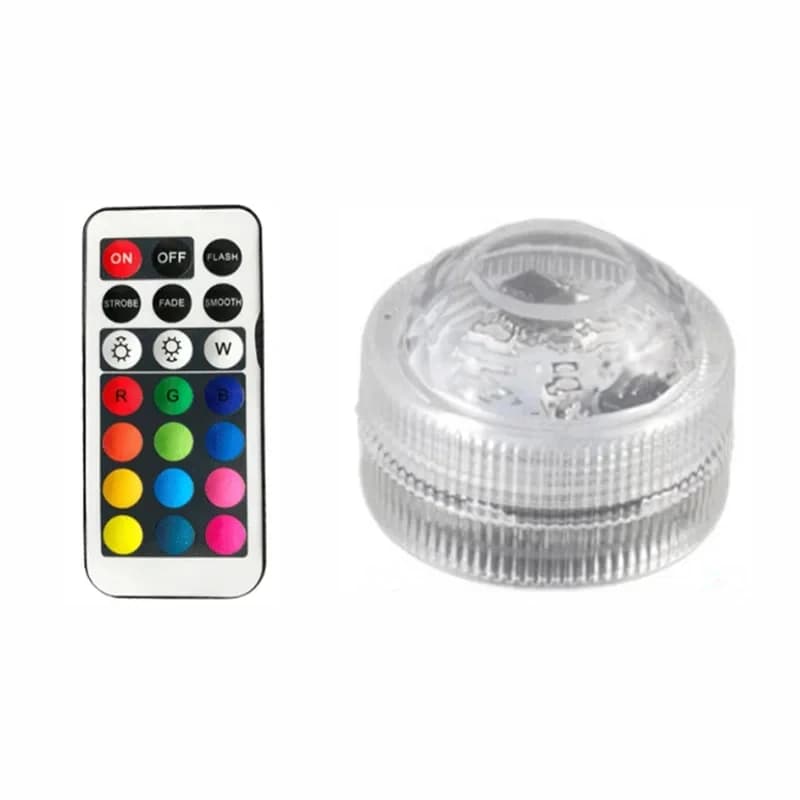 Lampe LED submersible avec télécommande, alimentée par batterie, lampe de nuit sous-marine pour pisc