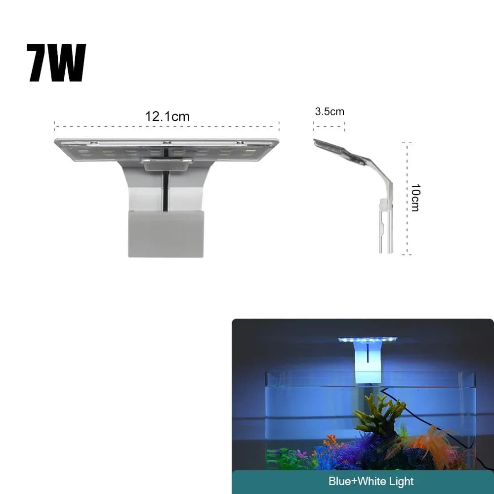 Lumière d'aquarium LED Ultra mince 5W/10W/15W, éclairage pour plantes aquatiques, lampe à clipser ét