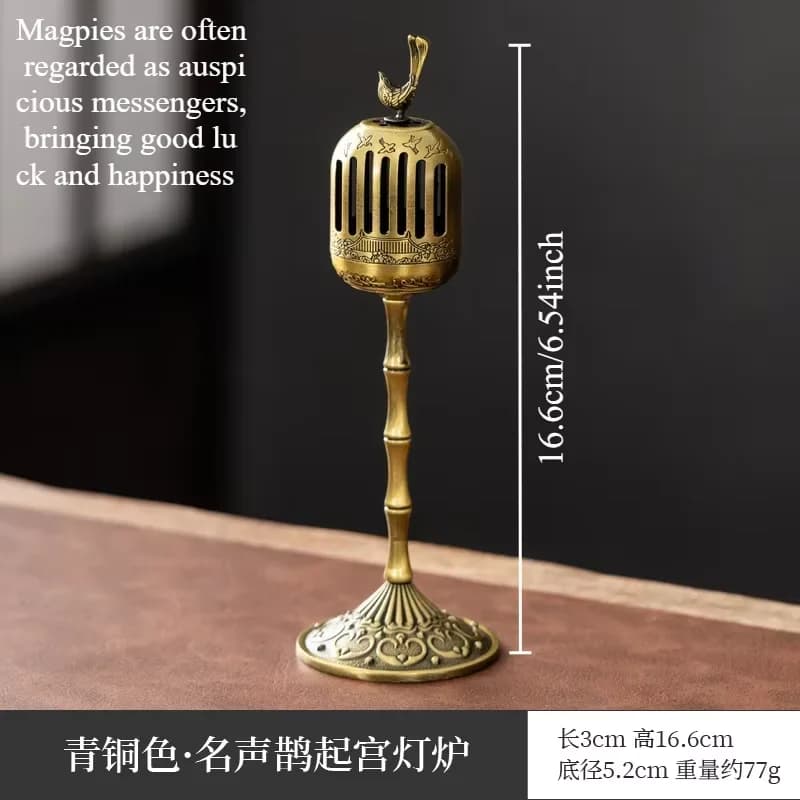 Matel Maghelicopter-Lampe Creuse en Bois de Santal, Encensoir Parfumé, Porte-Encens à Reflux pour st