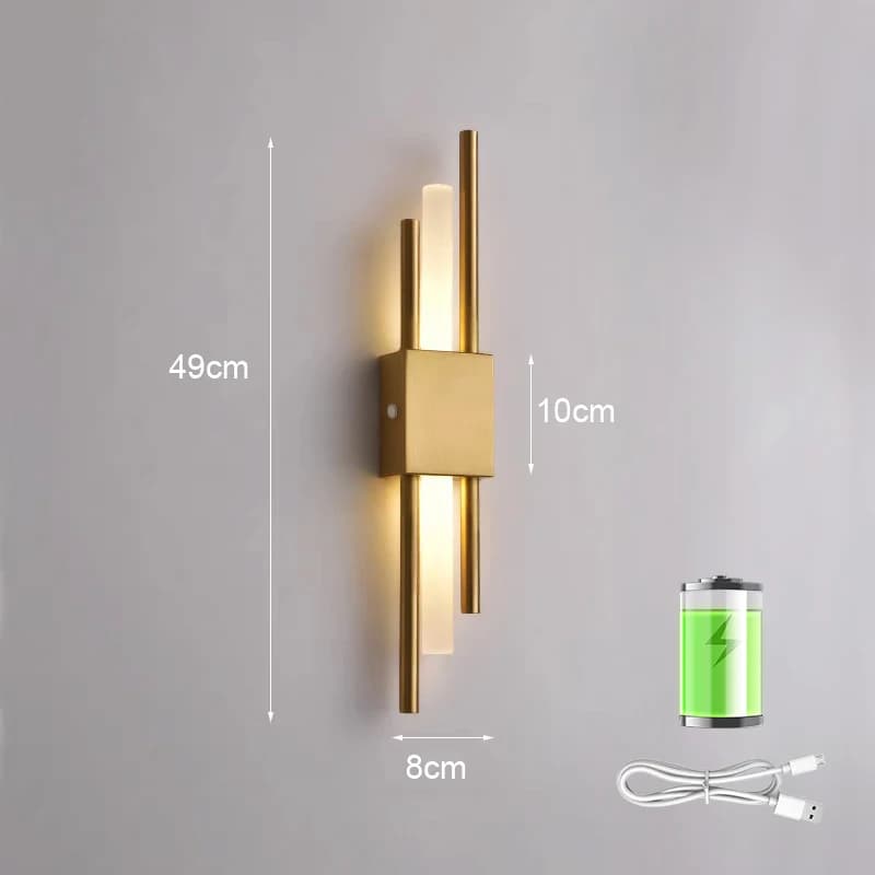 Applique Murale LED Rechargeable au Design Nordique Moderne, Luminaire Décoratif d'Nik, Idéal pour u