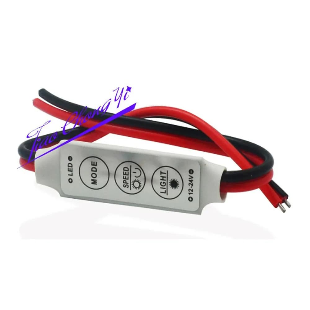 Contrôleur de bande LED, mini gradateur, télécommande RF, DC, 5V, 12V, 24V, 5050, 2835, document uni