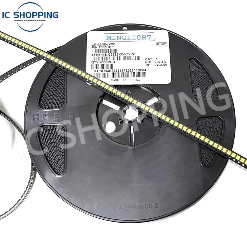 Diode électroluminescente SMD LED, perles de lampe lumineuses, blanc naturel, blanc chaud, blanc fro