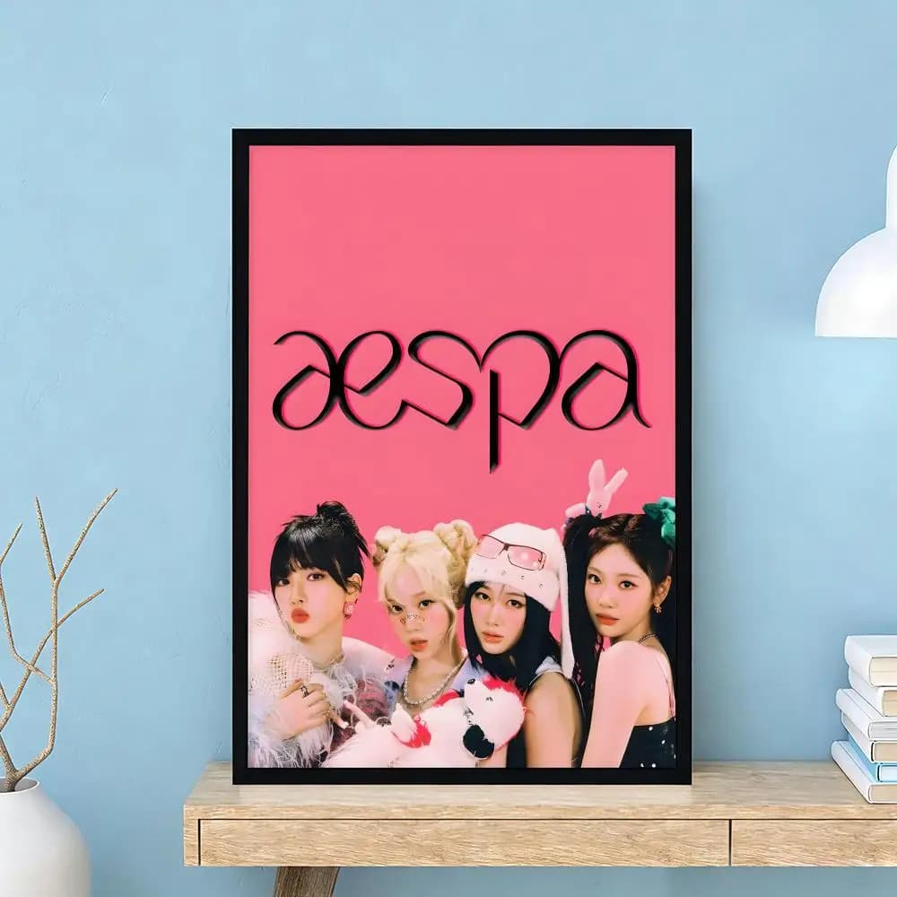 Affiche du groupe K-pop Aespa, art mural de haute qualité pour la maison, la chambre à coucher, le s