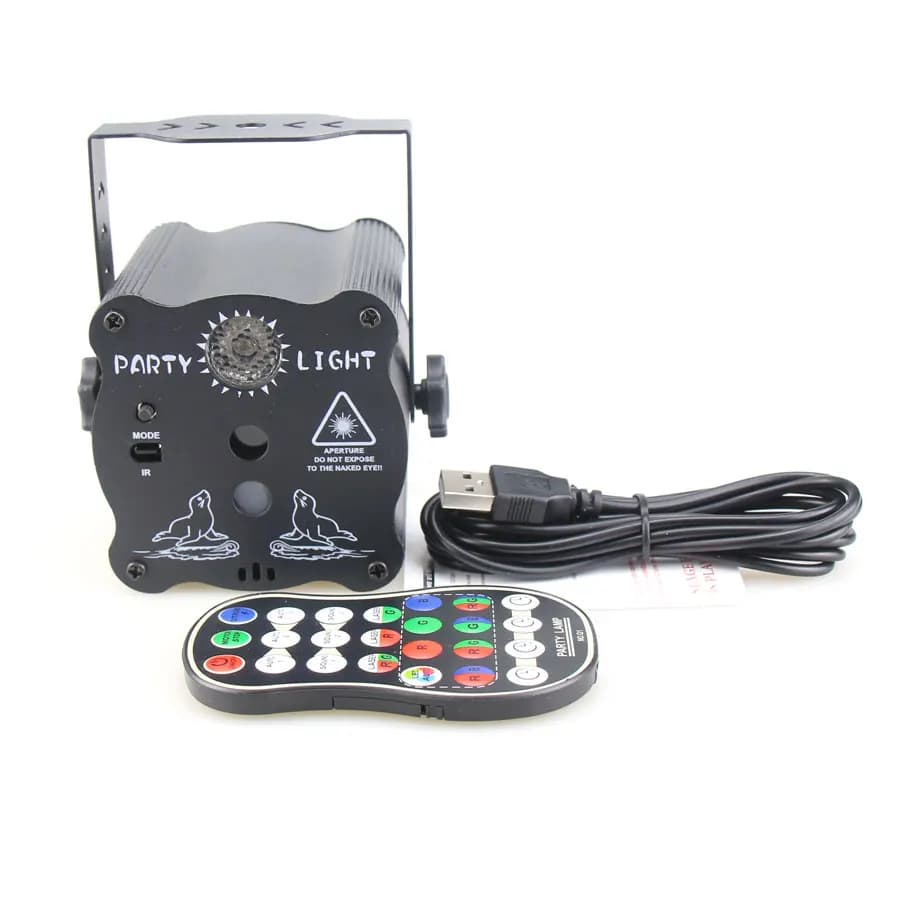 ESHINY batterie Rechargeable R & G Laser 60 modèle DJ lumière de fête projecteur Disco RGB barre LED