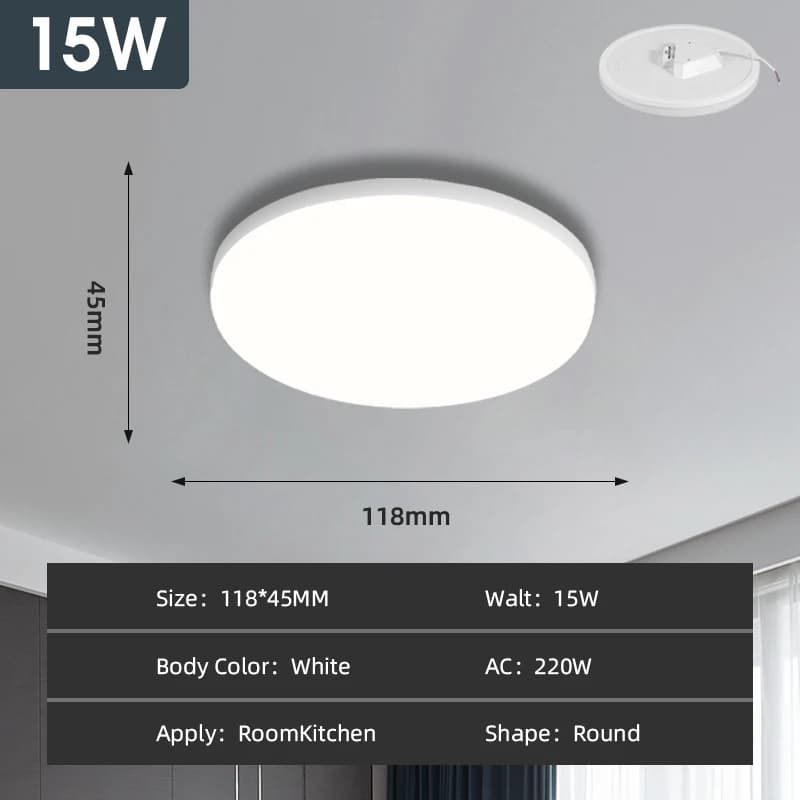 Plafonnier Led 220v, lampe de plafond moderne 15/20/30/50W, luminaire de plafond à panneau Led pour