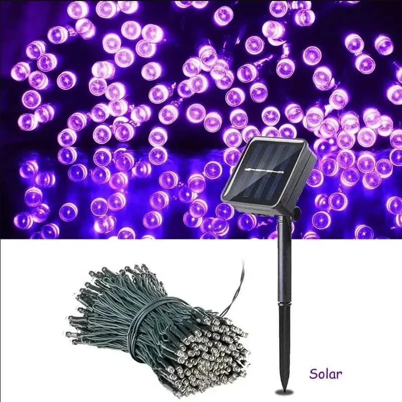 Guirxiété solaire LED imperméable, lumière dégradée extérieure, lampe de jardin, guirxiété, décor de