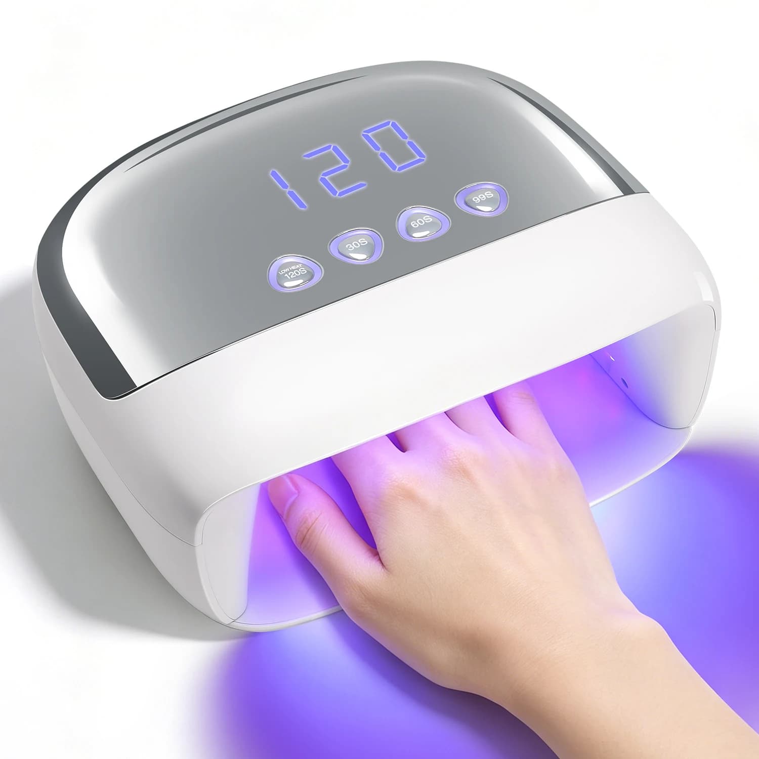 Lampe à ongles LED UV SUN avec un espace extra large, 36 perles LED à double longueur d'onde 365+405