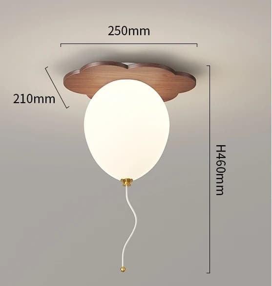 Plafonnier en Bois Massif en Forme de Lapin, Luminaire Décoratif d'Nik, Idéal pour une Chambre d'Enf