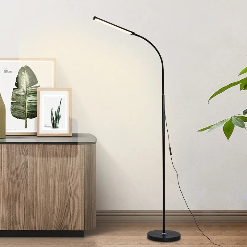 Lampe sur pied LED, lampe de lecture sur pied, col de cygne réglable, lampe sur pied portable pour e