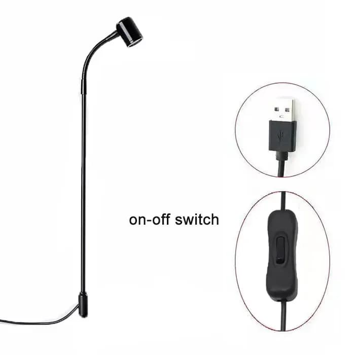 Lampe LED de croissance USB pour plantes d'intérieur, avec support, col de cygne Flexible, hauteur r