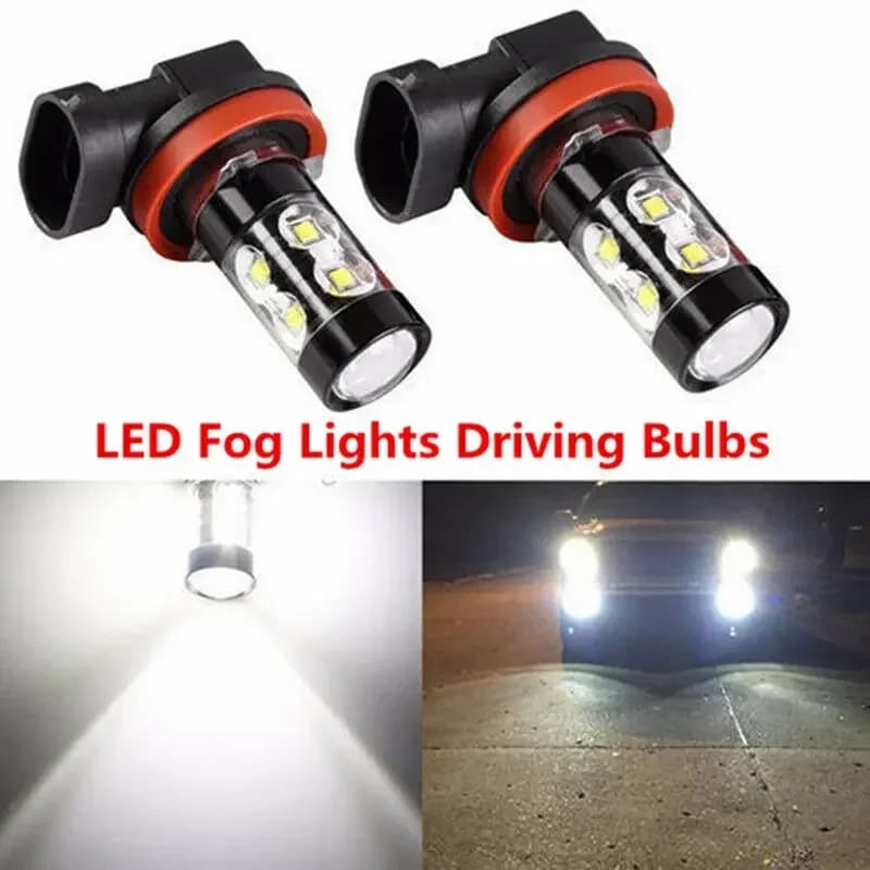 2x H8 H10 H11 Led HB4 9006 HB3 9005 ampoule antibrouillard 10SMD 50W 1200LM 6000K blanc voiture cond